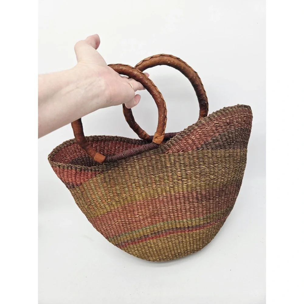 African Ghanian Bolga Basket Bag 11